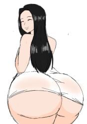 1boy ass back_view big_ass bubble_ass bubble_butt femboy girly haku_(naruto) huge_ass huge_butt momiji_(artist) naruto naruto_(series) no_text_version thick_ass towel trap