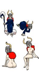 artist_request big_ass breasts closed_eyes pale_skin red_hair terraria terraria(custom) viking_helmet