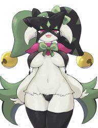 big_breasts breasts female game_freak meowscarada nintendo pokemon pokemon_sv tagme white_background yoru_vida