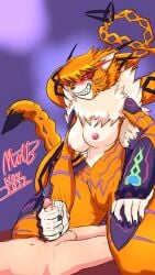 2022 4k 9:16 absurd_res animal_humanoid anthro areola bandai_namco breasts digimon digimon_(species) digimon_ghost_game digiphilia dominant dominant_anthro dominant_female faceless_human felid feline female female_anthro female_on_human fur fur_markings grin handjob hi_res human human_on_anthro humanoid interspecies male male/female male_human/female_anthro male_on_anthro mammal markings meicrackmon meicrackmon_vicious_mode multicolored_body multicolored_fur nickofthebra nude partial_male penile pink_areola pubes red_eyes red_sclera sex smile solo submissive submissive_human submissive_male white_body white_eyes white_fur x_eyes