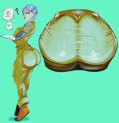 1girls ? animated ass ass_focus ass_shake big_ass big_breasts blue_eyes blue_hair bouncing_ass breasts bubble_ass bubble_butt bulma bulma_briefs dat_ass dragon_ball dragon_ball_super dragon_ball_z english_text female female_only full_body huge_ass jumpsuit large_ass legs lips mature mature_female mature_woman milf mother motion_lines onomatopoeia orphielll outfit question_mark round_ass sideboob solo solo_female speech_bubble text thick_ass thick_lips twerking yellow_jumpsuit