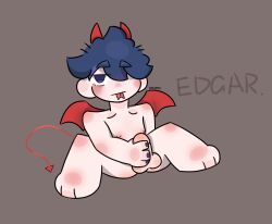 1boy bad_anatomy brawl_stars cartoony demon edgar_(brawl_stars) horn horned_humanoid male toony youyou