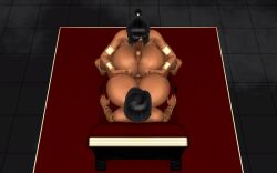 1futa 1girls 3d animated dark-skinned_female dark-skinned_futanari dark_skin duo egyptian egyptian_female female futa_on_female futanari high-angle_view huge_ass huge_breasts large_penis paizuri self_upload sircus