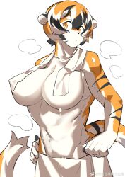 1girls amber_eyes anthro arknights aspirindabaitu big_breasts breasts female looking_at_viewer mx99926 smile solo solo_female tagme tiger tiger_girl waai_fu_(arknights)