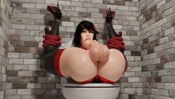 1futa 3d 3dcg ass autofellatio balls big_ass big_ass_(futa) big_penis dickgirl futa_only futanari futasub heels high_heels huge_cock kill_la_kill large_penis matoi_ryuuko mostly_nude nude nude_futanari on_toilet oral penis penis_in_own_mouth pretzel_position rope solo testicles thick_penis thick_thighs thighs tied tied_up tmgsando toilet unhinged_jaw