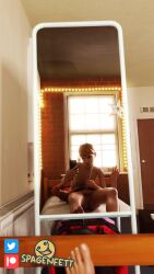 3d blender blender_(software) cum cumshot ejaculation female life_is_strange mirror mirror_selfie nude_female nude_male spagenfett unseen_male_face victoria_chase