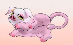 1ksrw domestic_pig edit eye_decorations eyelashes female feral generation_9_pokemon genitals hi_res mammal masturbation nintendo oinkologne perfuton pig_nose pokemon pokemon_(species) pussy shiny_pokemon solo suid suina sus_(pig) video_games