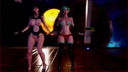 3d alice_(redapple2) animated bria_dark_(redapple2) dancing futanari redapple2 tagme the_klub_17 tk17 video