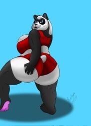 big_ass big_breasts female female_only gillpanda_(character) kymerazero panda sportswear thick_thighs