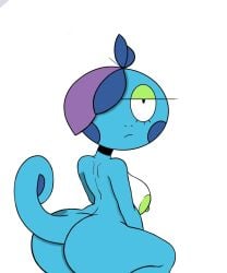 5:6 anthro ass breasts drizzile emo emotionless female generation_8_pokemon half-closed_eyes hi_res narrowed_eyes nintendo nipples pokemon pokemon_(species) short_stack shortstack video_games