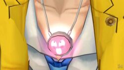 1futa 3d animated areolae athena_cykes balls breasts closeup clothed clothing duo female female_focus fully_clothed futa_on_female futanari gyakuten_saiban high-angle_view human light-skinned_female light-skinned_futanari light_skin longer_than_30_seconds magic necklace neinsfw nipples no_sound penis public_nudity rubbing_head self_upload standing tease trucy_wright video