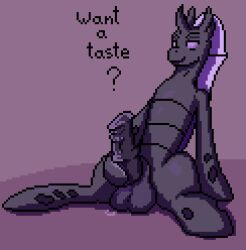 2016 animal_genitalia animal_penis animated arthropod balls changeling dialogue digital_media_(artwork) equine_penis erection fan_character feral friendship_is_magic genitals graytr hasbro hole_(anatomy) low_res male masturbation my_little_pony penis pixel_(artwork) pixel_animation short_playtime solo thumbnail