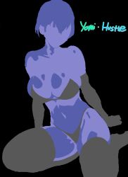 faceless hustle ninja_(yomi_hustle) no_outlines purple_hair purple_skin tagme yomi_hustle