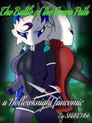 2girls battle comic fancomic front_page futanari hollow_knight hornet_(hollow_knight) luna_(skur) skurth66 yuri