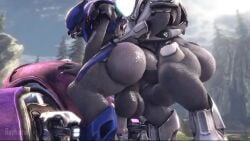 2boys 3d alien anal anal_sex animated armor ass balls big_ass big_balls bubble_ass bubble_butt gay gay_sex ghost_(halo) grey_body halo halo_(series) helmet male male_sangheili_(halo) no_sound penis rayhuma sangheili sex video