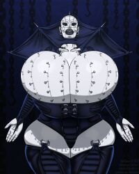 bimbo borisalien gigantic_breasts hellraiser hyper_breasts nightmare_waifu pinhead pins rule_63 theboris thunder_thighs