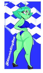 1girls 2d 3_eyes alien alien_girl alternate_version_available antenna antennae artist_name atomickingboo big_ass big_breasts big_butt breasts busty curvaceous curvy curvy_figure fat_ass fat_butt female female_focus female_only green-skinned_female green_body green_hair green_skin high_heels hips humanoid large_ass large_breasts large_butt legs light-skinned_female light_skin looking_at_viewer lou_lou multi_eye open_eyes original original_character the_space_angels thick thick_legs thick_thighs thighs voluptuous wide_hips