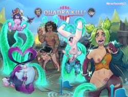 6futas akali_jhomen_tethi anal areolae balls big_breasts big_penis blue_hair blush breasts breasts_out cum cum_in_ass cum_in_mouth cum_inside dark-skinned_futanari dark_skin double_penetration english_text erection evelynn face_down_ass_up futa_on_futa futa_only futadom futanari futasub gameplay_mechanics green_hair gwen_(league_of_legends) human humanoid humanoid_penis illaoi league_of_legends light-skinned_futanari light_skin looking_at_another looking_down looking_pleasured lulu_the_fae_sorceress medium_breasts muscular_female nipples nude on_ground orgasm panteon013 penis penis_out rolling_eyes sex short_hair stomach_bulge taking_clothes_off tattoo tentacle text tongue tongue_out twin_drills upside-down yordle zeri_(league_of_legends)