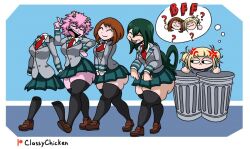 absorption absorption_vore big_ass big_butt black_socks brown_loafers classychicken34 digestion hagakure_tooru_(invisible) himiko_toga hyper_ass knee_socks kneehighs kneesocks loafers mina_ashido my_hero_academia ochako_uraraka school_uniform schoolgirl socks thick_ass thick_thighs thigh_socks thighhighs tooru_hagakure tooru_hagakure_(invisible) tsuyu_asui u.a._school_uniform vore