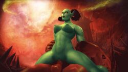 1boy 1girls 2014 3d animated blizzard_entertainment fel_orc green_skin horde_(warcraft) horde_symbol horde_tattoo kharon_darksoul no_sound orc orc_(warcraft) original_character rape red_skin reverse_cowgirl_position rexxcraft sex vaginal_penetration video warcraft world_of_warcraft