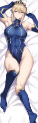 1girls abs ahoge ai_generated arm_stockings arm_warmers arms_up armwarmer armwear artoria_pendragon artoria_pendragon_(all) artoria_pendragon_(fate) artoria_pendragon_(lancer) artoria_pendragon_(lancer)_(fate) artoria_pendragon_(swimsuit_ruler) bed bed_covers bed_sheet bedding bedding_background bedsheets belly big_breasts big_thighs blonde_female blonde_hair blue_arm_warmers blue_armwear blue_bodysuit blue_leotard blue_thigh_highs blue_thighhighs body_pillow bodypillow bodysuit braid braided_bun braided_hair braided_ponytail braids breasts closed_mouth covered_breasts covered_nipples crown crown_braid crown_hair_ornament curvaceous curvaceous_figure curvaceous_hips curvy curvy_body curvy_female curvy_figure curvy_hips curvy_thighs dakimakura detailed_background exposed_belly exposed_stomach fate/grand_order fate/stay_night fate_(series) female female_focus female_only green_eyes hair_braid hair_bun hairbun hands_up imminent_penetration imminent_sex invitation inviting inviting_to_sex kneehighs legs_together light-skinned_female light_skin long_hair looking_at_viewer lying lying_down lying_on_back lying_on_bed mature mature_female milf mouth_closed muscular muscular_arms muscular_female muscular_legs nai_diffusion older_female plump_breasts plump_thighs pony_tail ponytail pose posing pov queen royalty skin_tight skin_tight_outfit skin_tight_suit skintight skintight_bodysuit skintight_clothing skintight_suit sole_female solo_female solo_focus stable_diffusion stomach thick_thighs thighs thighs_together tied_hair tight_clothes tight_clothing tight_fit tights voluptuous voluptuous_female white_background