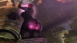 1girls ass big_ass breasts giantess glowing_eyes mass_effect reaper_(mass_effect) rodler-h8 solo solo_female solo_focus tagme