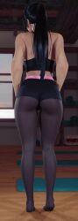 1girls 30_seconds 3d animated ass black_hair from_behind longer_than_30_seconds pantyhose redapple2 shorts tagme the_klub_17 tk17 vertical_video video