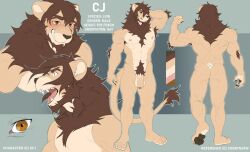 1boy 2022 anthro chest_tuft cj_(scj) cobu felid flaccid foreskin genitals humanoid_genitalia humanoid_penis lion male mammal model_sheet nipples nude pantherine penis pink_nipples pubes solo solo_male stated_homosexuality stated_sexuality tuft