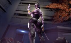 1girls armor ass big_ass bodysuit breasts cerberus cerberus_(mass_effect) character_request copyright_request helmet looking_at_viewer mass_effect phantom rodler-h8 tagme tagme_(character)