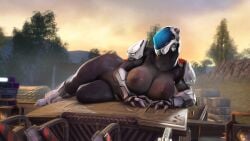 1girls 3d alien alien_girl armor breasts female_sangheili halo_(series) helmet rodler-h8 sangheili solo solo_female tagme