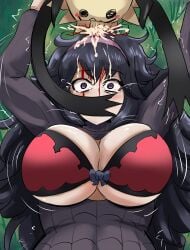 big_breasts black_hair blood bra brain_fuck breasts breasts_out clothed clothing crying cum cum_in_brain cum_inside cum_on_face cumshot digital_media_(artwork) dress duo female gore guro hairband hex_maniac human interspecies larger_female male male/female male_penetrating_female mimikyu motion_lines necrophilia open_eyes partially_clothed penis pokemon pokephilia rape scared shaking size_difference skull_fucking smaller_male snuff source_request tears veiled616 wide_eyed