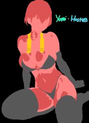 ninja_(yomi_hustle) no_outlines nunchucks red_body red_hair tagme yomi_hustle