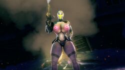 1girls beta_suiter_(timeshift) big_breasts breasts helmet holding_gun looking_at_viewer rodler-h8 solo solo_female tagme thick_thighs timeshift