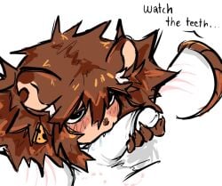 bite bite_mark biting blush claws cute cute_face cute_fang furry_ears furry_female markings marks mouse mouse_ears mouse_girl mouse_tail oc oerba_yun_fang original_character precum scratch_marks scratches scratching sharp_claws sharp_teeth submissive submissive_female sucking sucking_penis tail