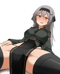 gray_hair orange_eyes pantyhose reta thick_thighs war_thunder
