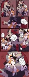 2023 absurd_res artist_name bloodmoon_ursaluna bloowolfy bodily_fluids comic cum cum_in_vagina cum_inside dagon_(unearthedchuain) digital_media_(artwork) duo english_text fellatio female generation_5_pokemon generation_7_pokemon generation_9_pokemon genital_fluids hi_res knotting lycanroc male male/female midday_lycanroc midnight_lycanroc nintendo oral penile pokemon pokemon_(species) sex shaded text zoroark
