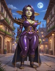 1girls ai_generated female full_body goblin goblin_art goblin_female green_skin latex murzy warcraft world_of_warcraft xal'atath