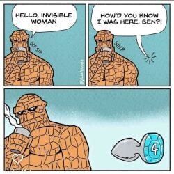 buttplug invisible_woman tagme the_thing_(marvel)