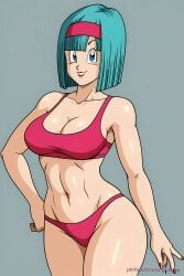 ai_generated bulma_briefs pink_panties sexy_pose
