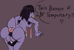 anus armpit_hair big_nipples bodily_fluids body_hair deltarune facial_piercing female hairy_taint huge_nipples hyper hyper_nipples lactating linebore long_nipples nipples nose_piercing nose_ring piercing plump_labia pubes puffy_anus ring_piercing solo solo_focus susie_(deltarune) undertale_(series) vulva