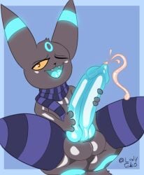 animal_genitalia animal_penis anthro anus balls bodily_fluids canine_genitalia canine_penis cassie_(lewdly_gibo) cum cumshot eeveelution ejaculation feral generation_2_pokemon genital_fluids genitals glowing glowing_genitalia hi_res knot knotted_penis lewdly_gibo male masturbation nintendo orgasm paws penis pokemon pokemon_(species) presenting presenting_anus presenting_penis raised_paw shiny_pokemon smug_grin solo umbreon