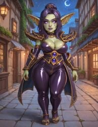 1girls ai_generated female full_body goblin goblin_art goblin_female green_skin latex murzy warcraft world_of_warcraft xal'atath