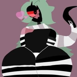 blush dandy's_world femboy hearts male panties solo sprout_(dandy's_world) twisted_sprout_(dandy's_world)
