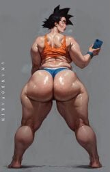 amandovakinai big_ass dragon_ball_z genderswap_(mtf) goku muscular_female pawg sissification transgender ugly_female