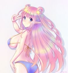 hatsune_(princess_connect!) pose posing princess_connect! sideboob tagu_hblabe textless underwear underwear_only