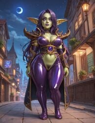 1girls ai_generated female full_body goblin goblin_art goblin_female green_skin latex murzy warcraft world_of_warcraft xal'atath