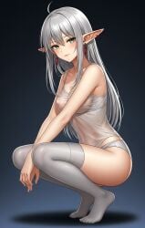 clothes elf_girl frieren gemini white_hair