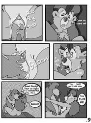 anthro baloo bear comic disney english_text female foreskin fur furry male mammal monochrome nude penetration penis pussy rebecca_cunningham sex straight talespin text the_five_year_bitch uncircumcised uncut vaginal_penetration