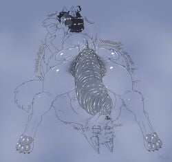 anal anal_prolapse anthro anus ass big_anus butt_tattoo canid canine canis catstopher_colombus_(kittykuscell) domestic_cat duo felid feline felis freckled_butt freckles glistening glistening_butt hair highlights_(coloring) huge_anus kissing_prolapse kittykuscell licking loose_anus loose_orifice lying male male/male mammal markings mole_(marking) mole_on_butt musk musk_clouds musky_butt on_back on_front onomatopoeia oral prolapse prolapse_lick rimming sex short_hair sound_effects spread_legs spreading steam tattoo text tongue wolf