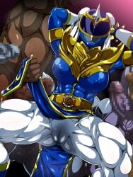 blue_phoenix_ranger bodysuit breasts capcom censored censored_penis chun-li costume covered_nipples crossover erect_nipples erect_nipples_under_clothes faceless_male female female_focus huge_cock large_breasts looking_at_viewer muscular muscular_male muscular_thighs nipples penis power_rangers raburebo solo_female spread_legs spreading squatting street_fighter suit super_sentai thick thick_thighs thighhighs thighs unseen_male_face wet wet_clothes wet_pussy